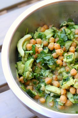 Chickpea Coriander and Avo Salad