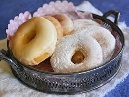 Air Fryer Glazed and Dusted Donuts