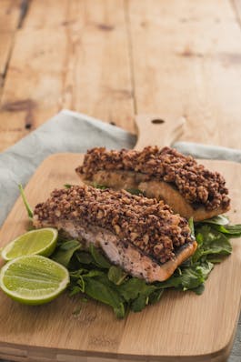 Almond Crusted Crio Bru Salmon