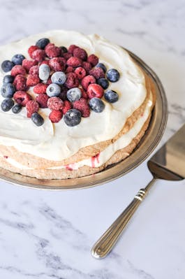 Almond Dacquoise with Lemon Cream and Berries