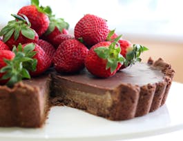 Almond Chocolate Tart sliced