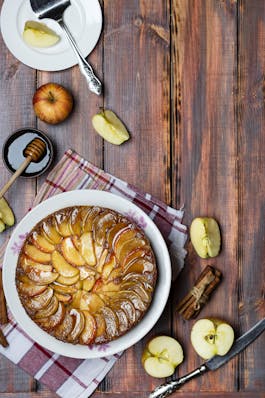 Apple Cake with Caramel Sauce