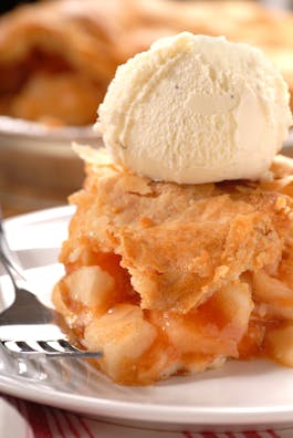 Apple Pie Ice Cream on top of Apple Pie