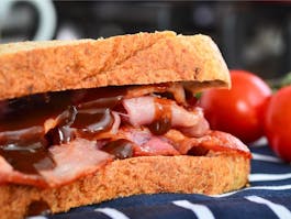 Bacon Sarnie with Worcestershire Sauce