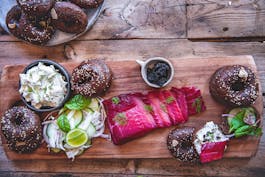 Bagels with Cured salmon