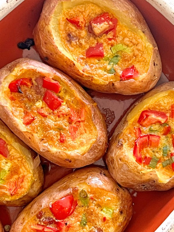 Baked Potato Egg Boats