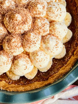 Banoffee Pie with Maple Cinnamon Dulce de Leche