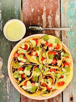 Beans and Kale Tacos with Homemade Pepper Jack