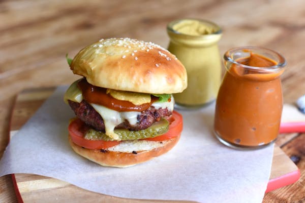 Burger With Mustard And Sauce Copy