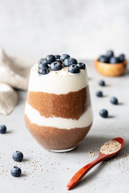 Chocolate chia coconut Breakfast Pudding P1