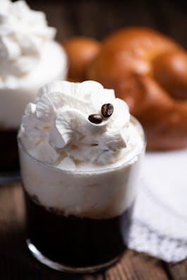 Coffee Granita with Panna Cream