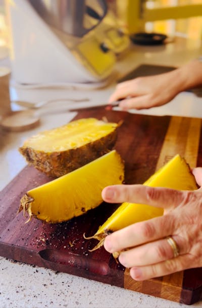 Salt and Coffee Baked Pineapple with Rum Sauce