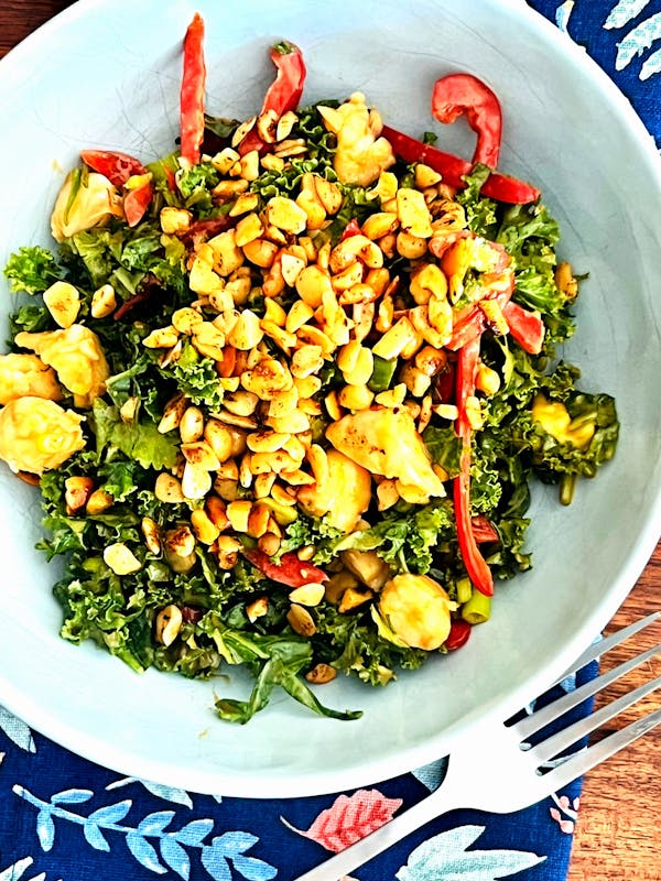 Crunchy Prawn Salad with Makrut Lime