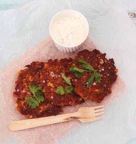 Curried Chickpea And Vegie Fritters