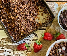 Dark Dark C Hocolate Crumble with pink salt LS Thermomix