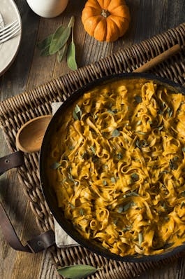 Egg free pumpkin pasta