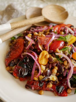 Eggplant and Bean Salad P