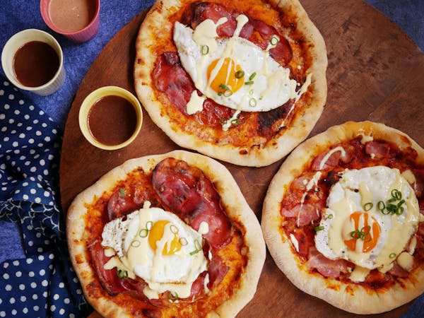 Eggs and Bacon Benny Pizza LS DROP