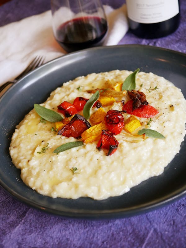 Four Cheese Risotto with Roasted Veggies angle P Thermomix