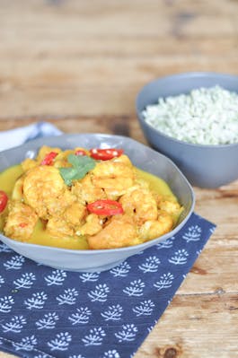 Fragrant Fish Curry with Coconut Relish