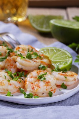 Garlic Prawns with lime