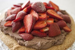 Hazelnut Meringue with Brew Choc Cream and Strawberries