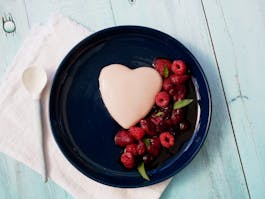 Heart Panna Cotta Blue Fotor