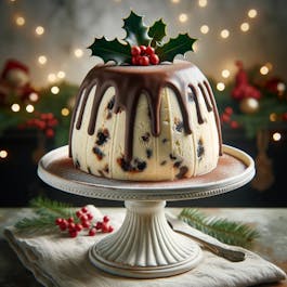 Ice Cream Cheese Christmas Pud