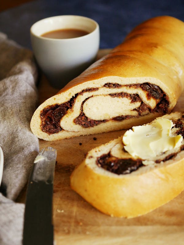 Inca Berry Brew Choc Scroll Loaf CUP Thermomix