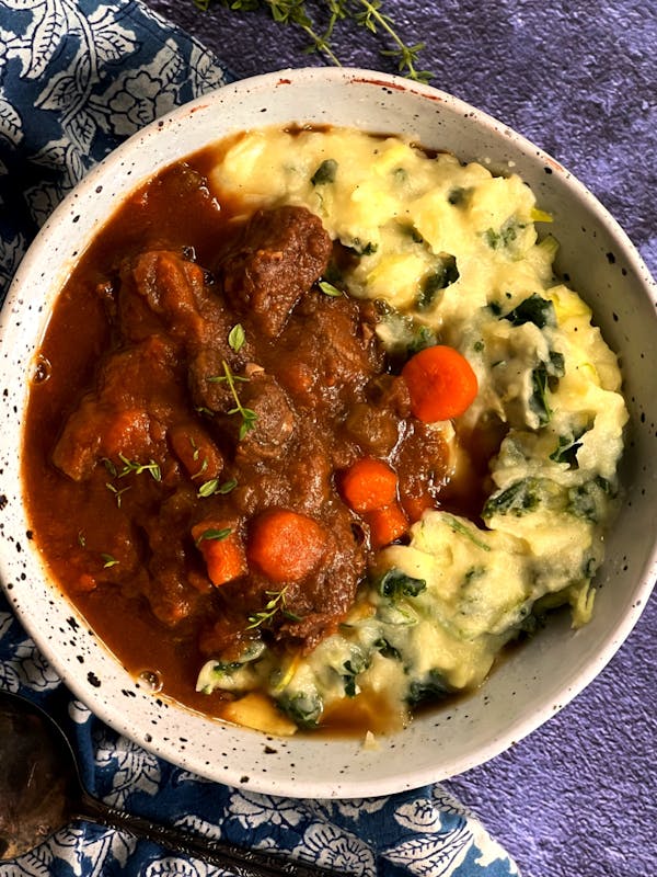 Irish Stew with colcannon