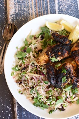 Jerk Chicken and Herbed Brown Rice Salad