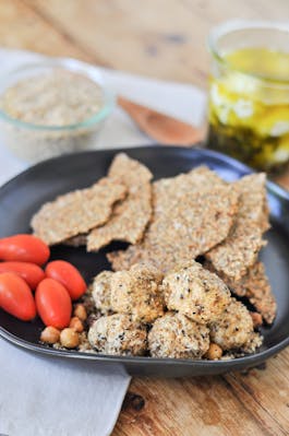 Labneh Hazelnut Dukkah And Nutty Seeded Crackers 1