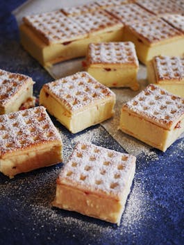 Lattice Cheesecake Slice with jam P1 Thermomix