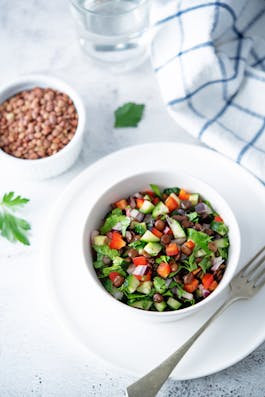 Lentil Salad with Basil and Lemon