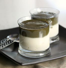 Liquorice  Custard with Vanilla Yoghurt