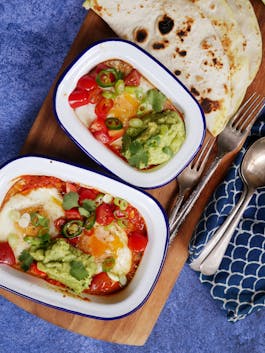 Mexican Baked Eggs in Chilli Tomato Sauce OH P TENINA