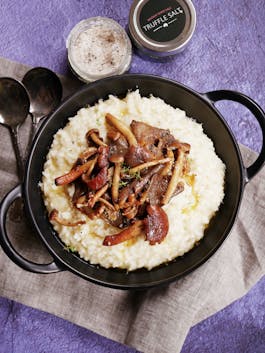 Parmesan Risotto with Mushrooms and Truffle Salt P TENINA