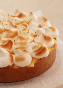 Passionfruit Curd Ice Cream Meringue Pie