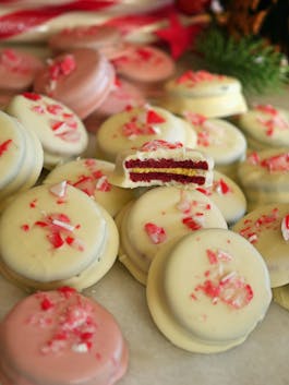 Peppermint Choc Coated Oreos P Thermomix