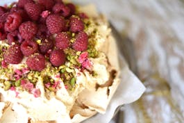 Persian Love Pavlova With Burnt Chocolate Cream