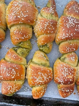 Pesto Brioche Crescents OH P