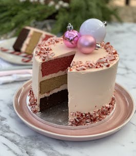 Pink Peppermint Triple Layer  Mudcake