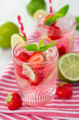 Pink strawberry Lime ade