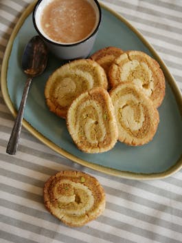 Pistachio Shortbread Pinwheels P