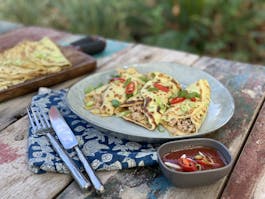 Pork Filled Savoury Pancakes