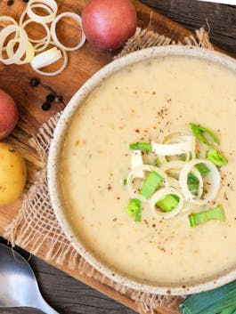 Potato Leek and Pecorino Soup OH P