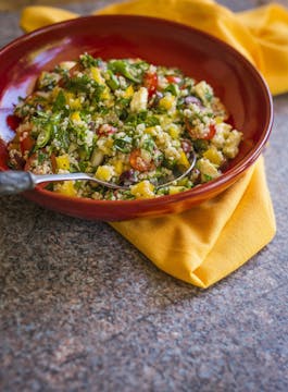 Quinoa Tabbouleh with black olives