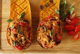 Quinoa stuffed butternut pumpkin