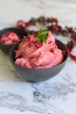 Raspberry Basil Sorbet