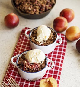 Roasted Nectarine And Plum Crumble